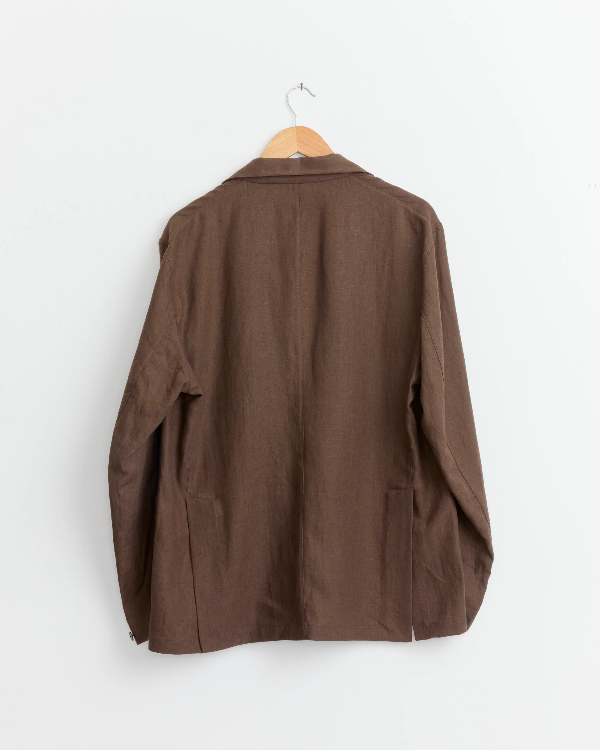 Single Breasted Shirt Jacket in Chocolate - Image 3