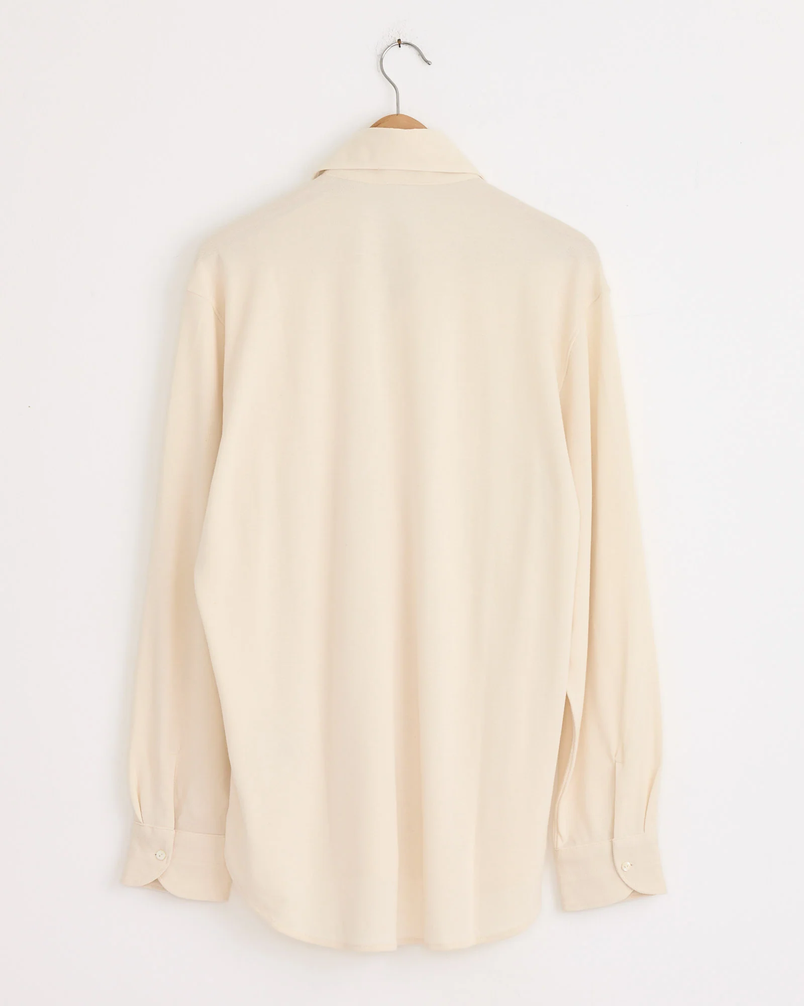 Spread Collar Shirt in Ivory - Image 3