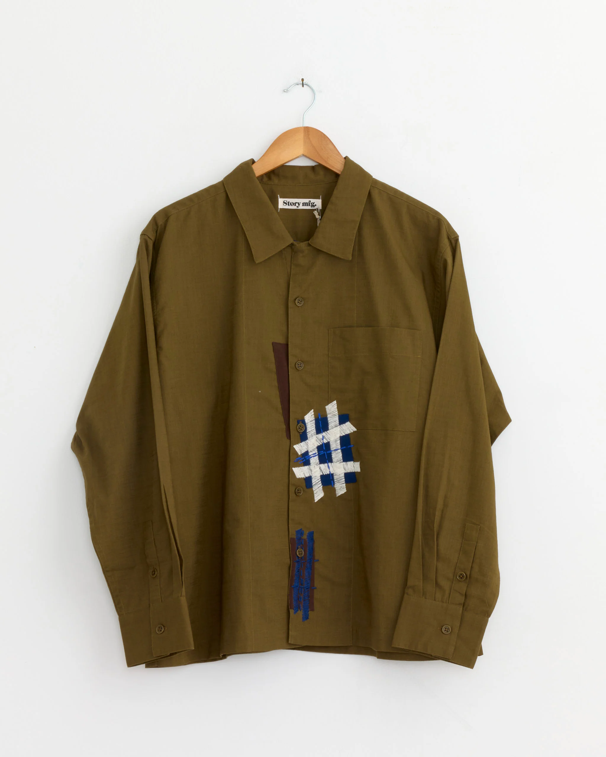 Uniform Shirt in Olive Patched Up