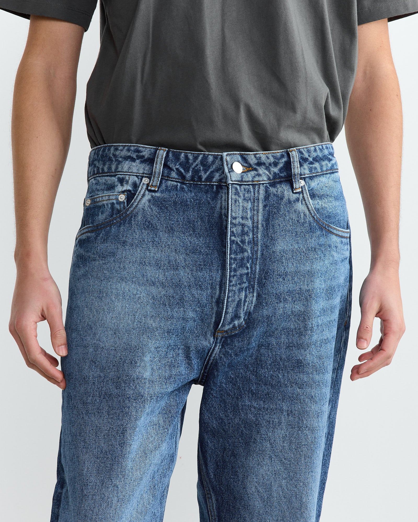 Riso Pant in Worn Wash Indigo - Image 3