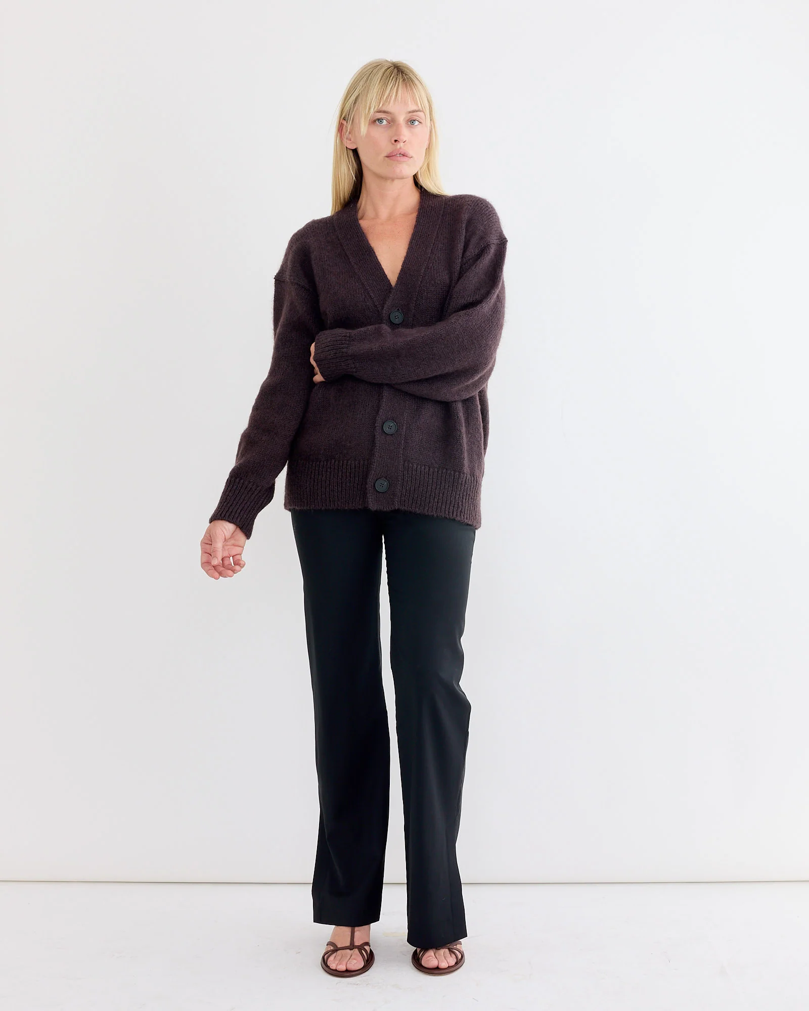 Trey Cardigan in Espresso - Image 2