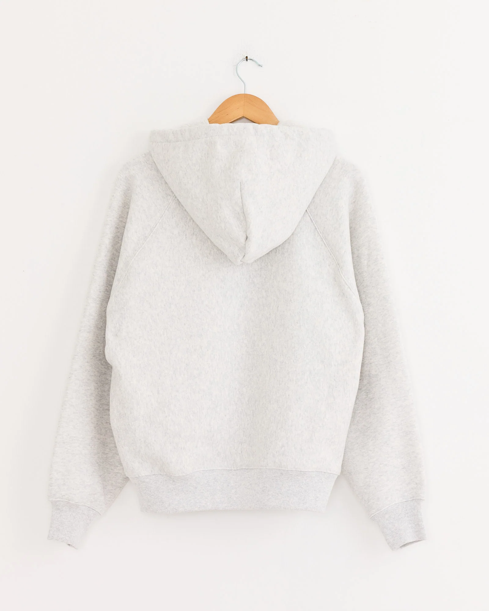 Raglan Zip Hoodie in Ash Heather - Image 3