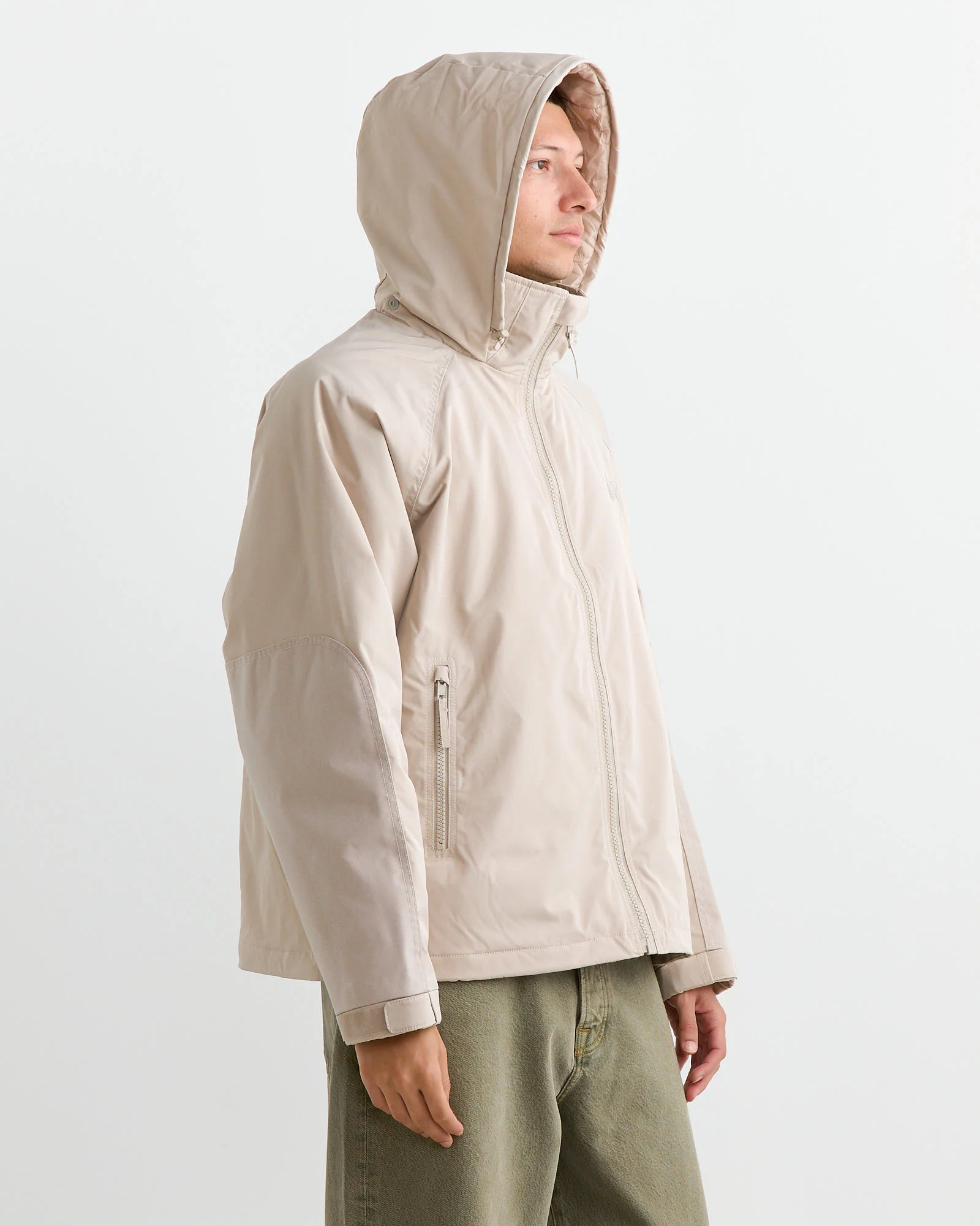 Short Military Parka in Stone - Image 4