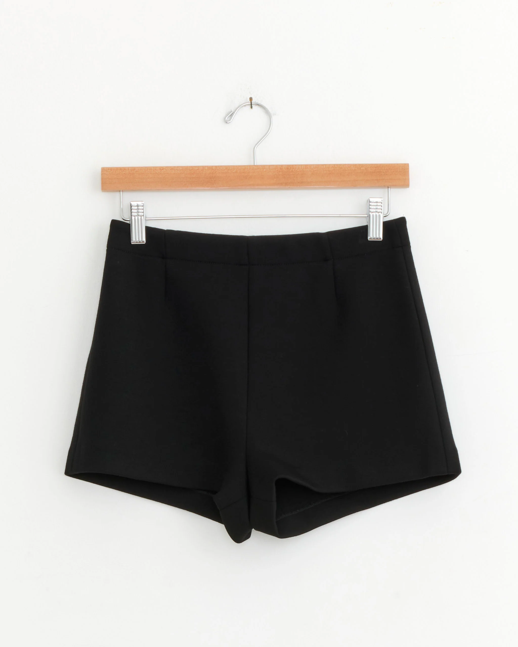 Bonded Viscose Short in Black