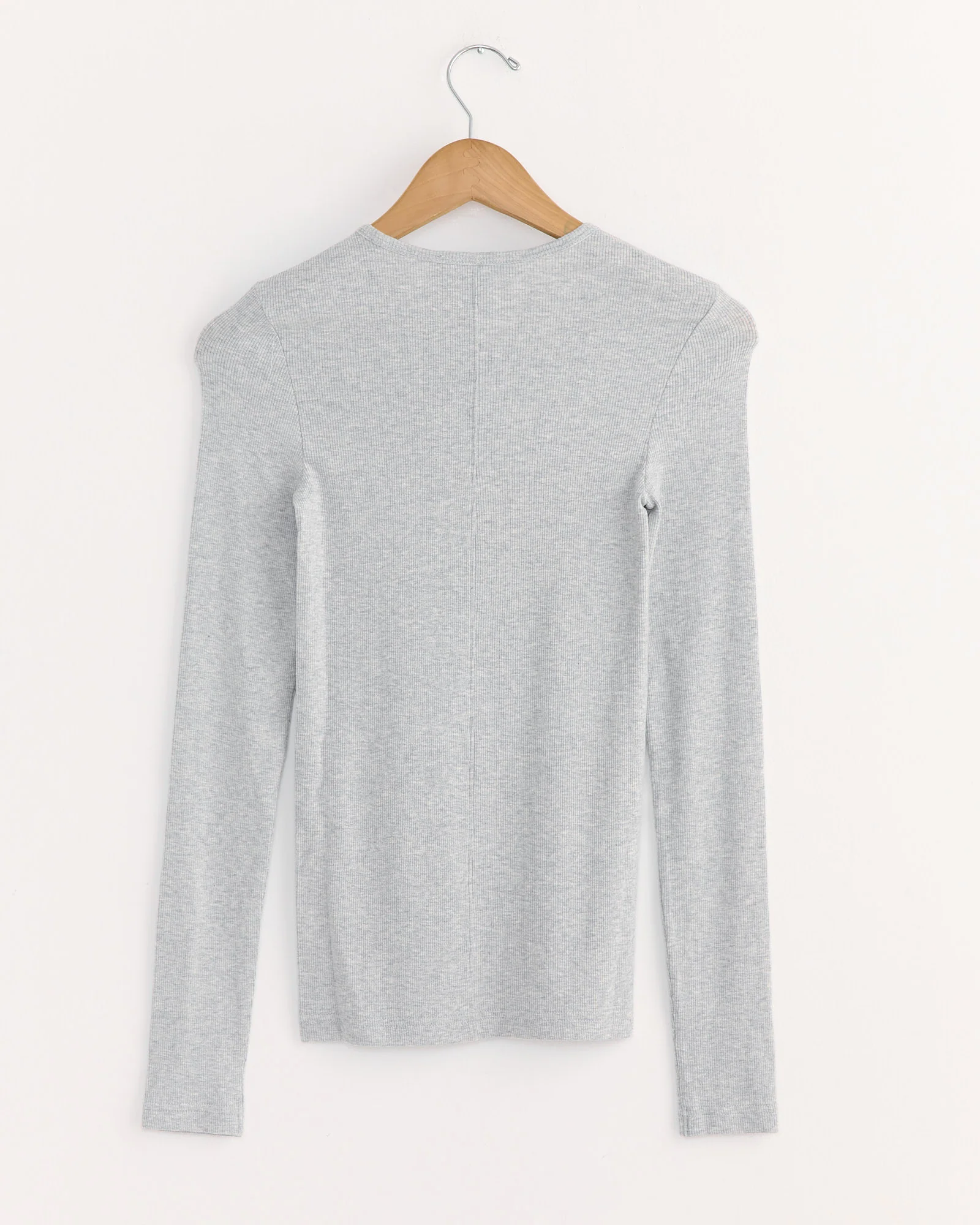 Crewneck Pullover in Heather Grey - Image 3