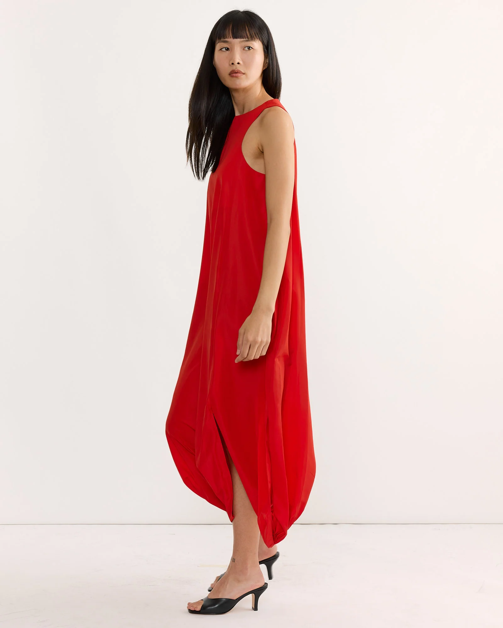 Nylon Jalouise Dress in Lava - Image 3