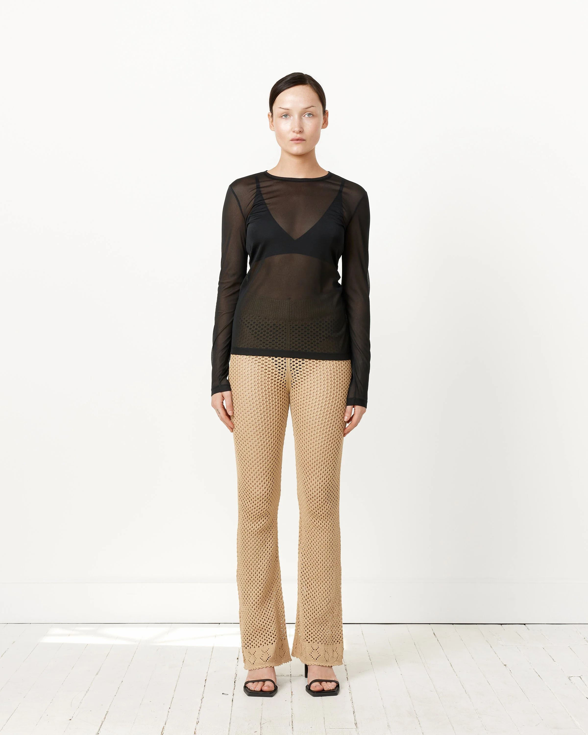 Sheer Pintuck Detail Top - Image 3