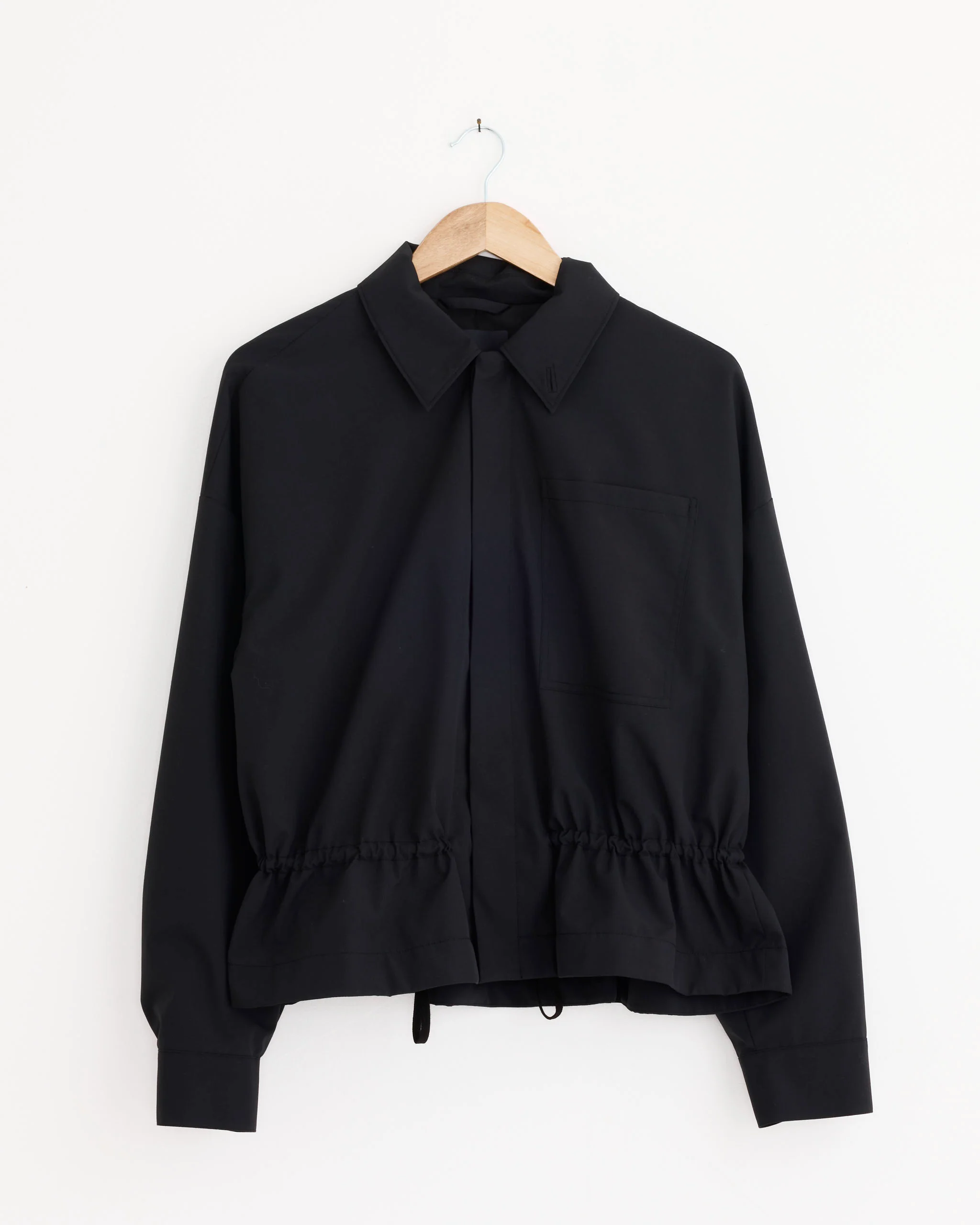 Tech Suiting Anorak Bomber Jacket in Black