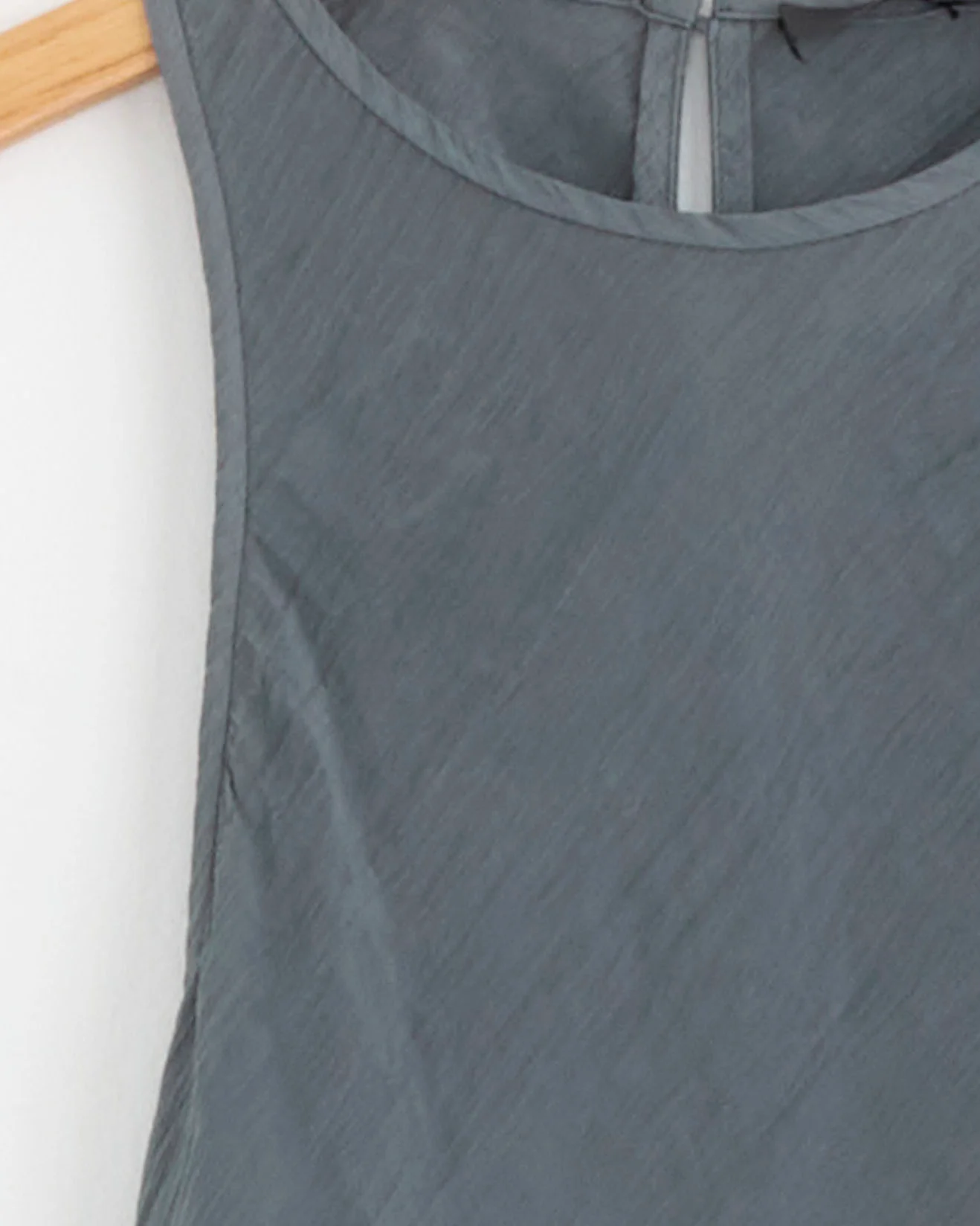 The Crinkle Slip Midi Bias Dress in Dark Grey - Image 2
