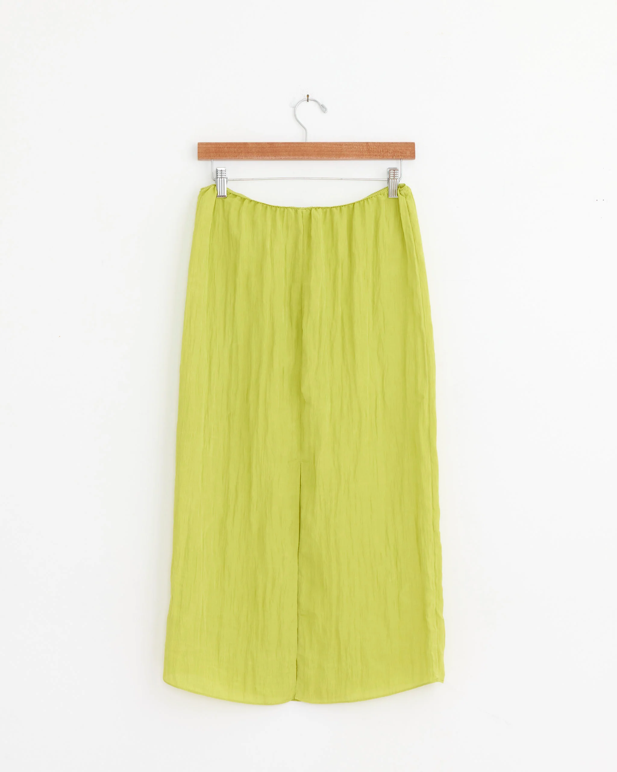 The Crinkle Slip Skirt in Pea Pod - Image 3