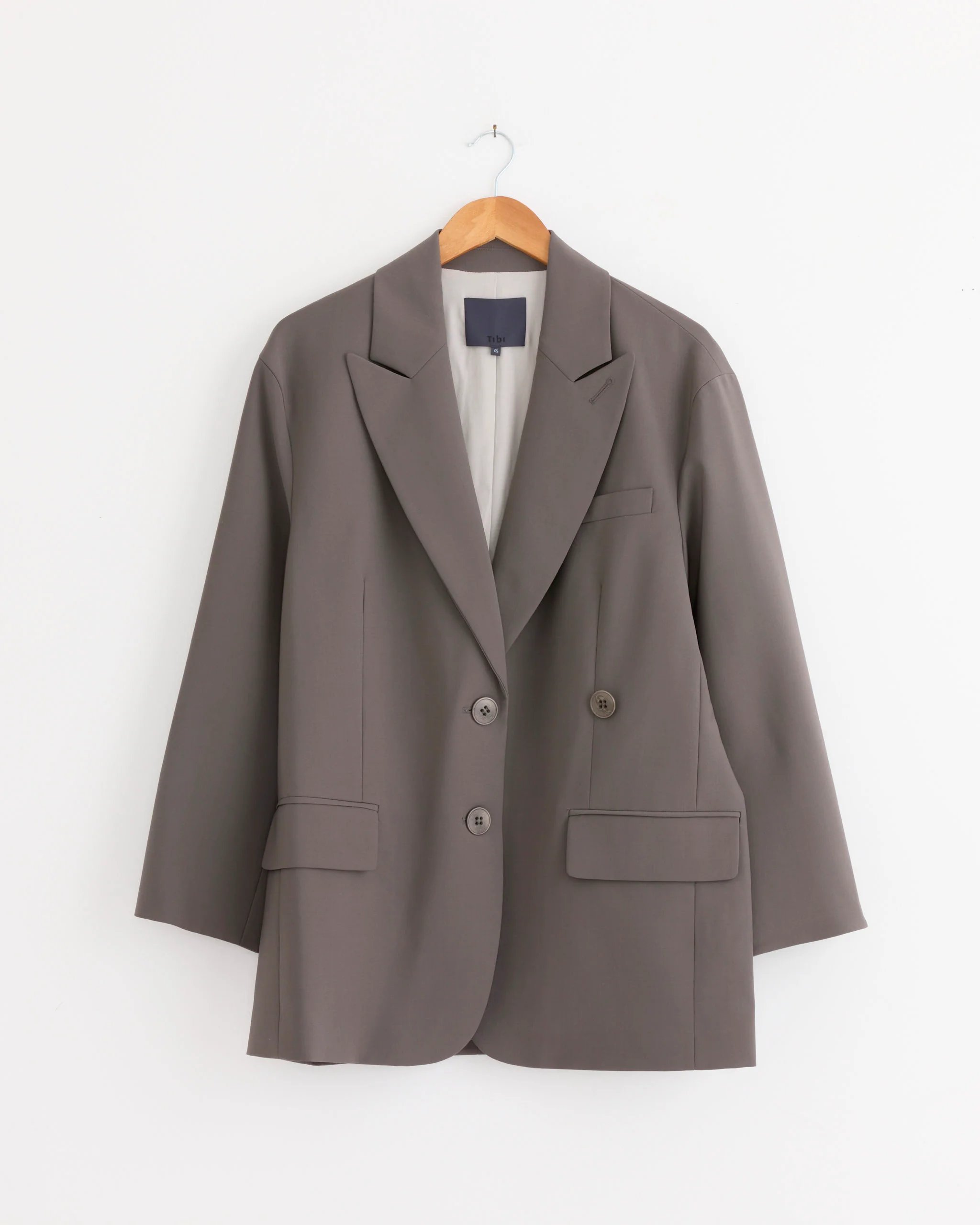 Tropical Wool Liam Blazer in Dark Stone