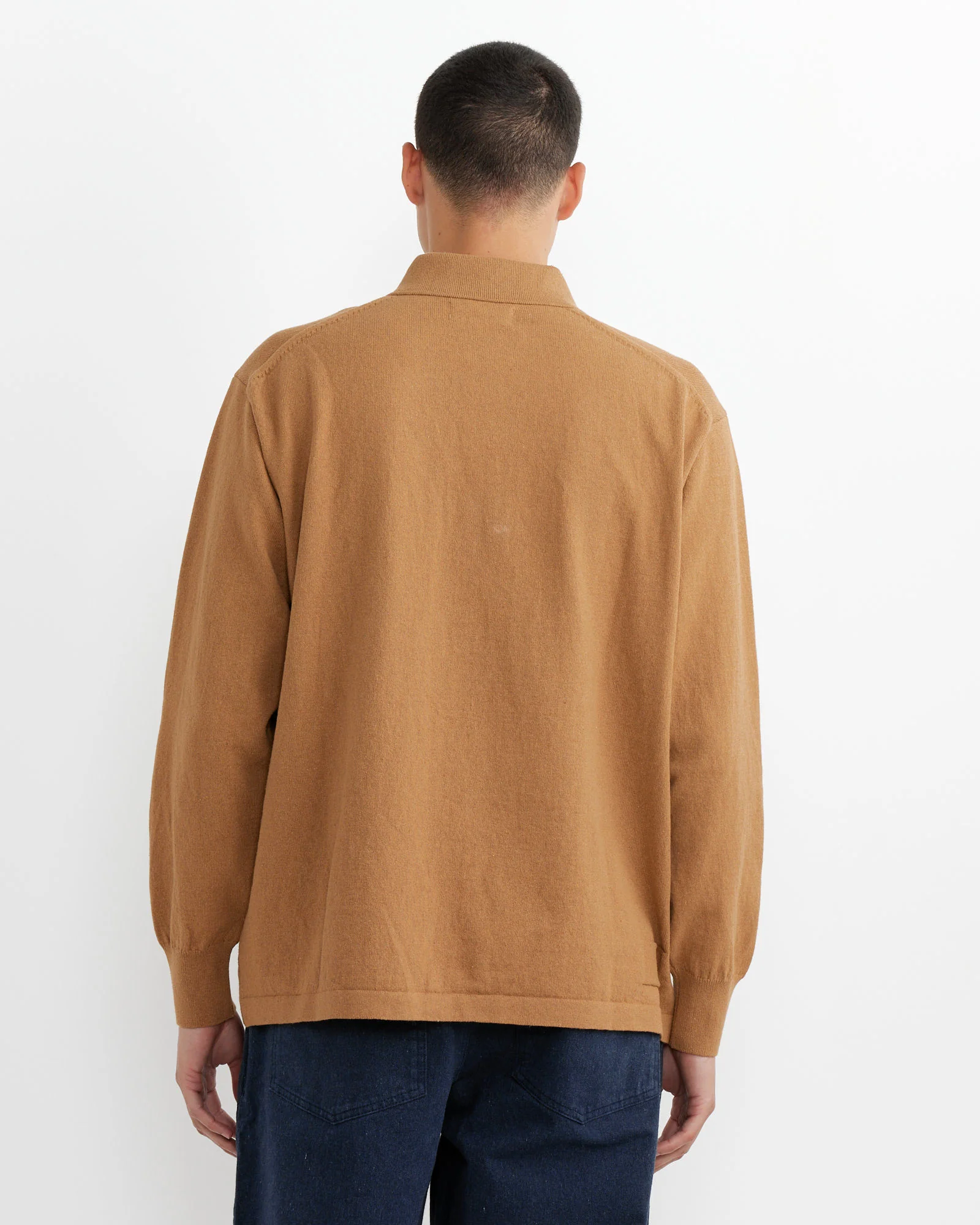 Pullover Knit Shirt in Cumin - Image 4