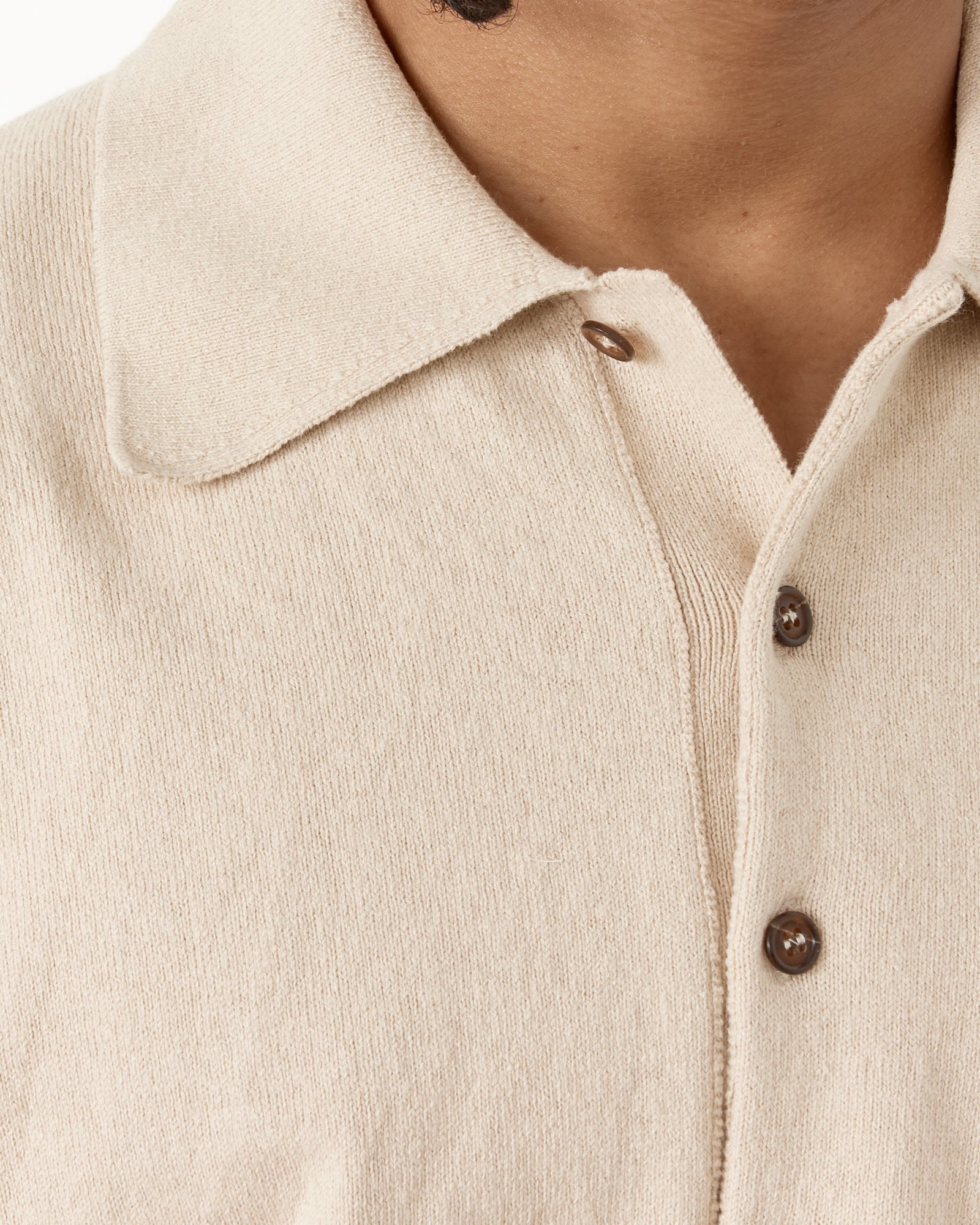 Pullover Shirt in Ecru Melange - Image 4