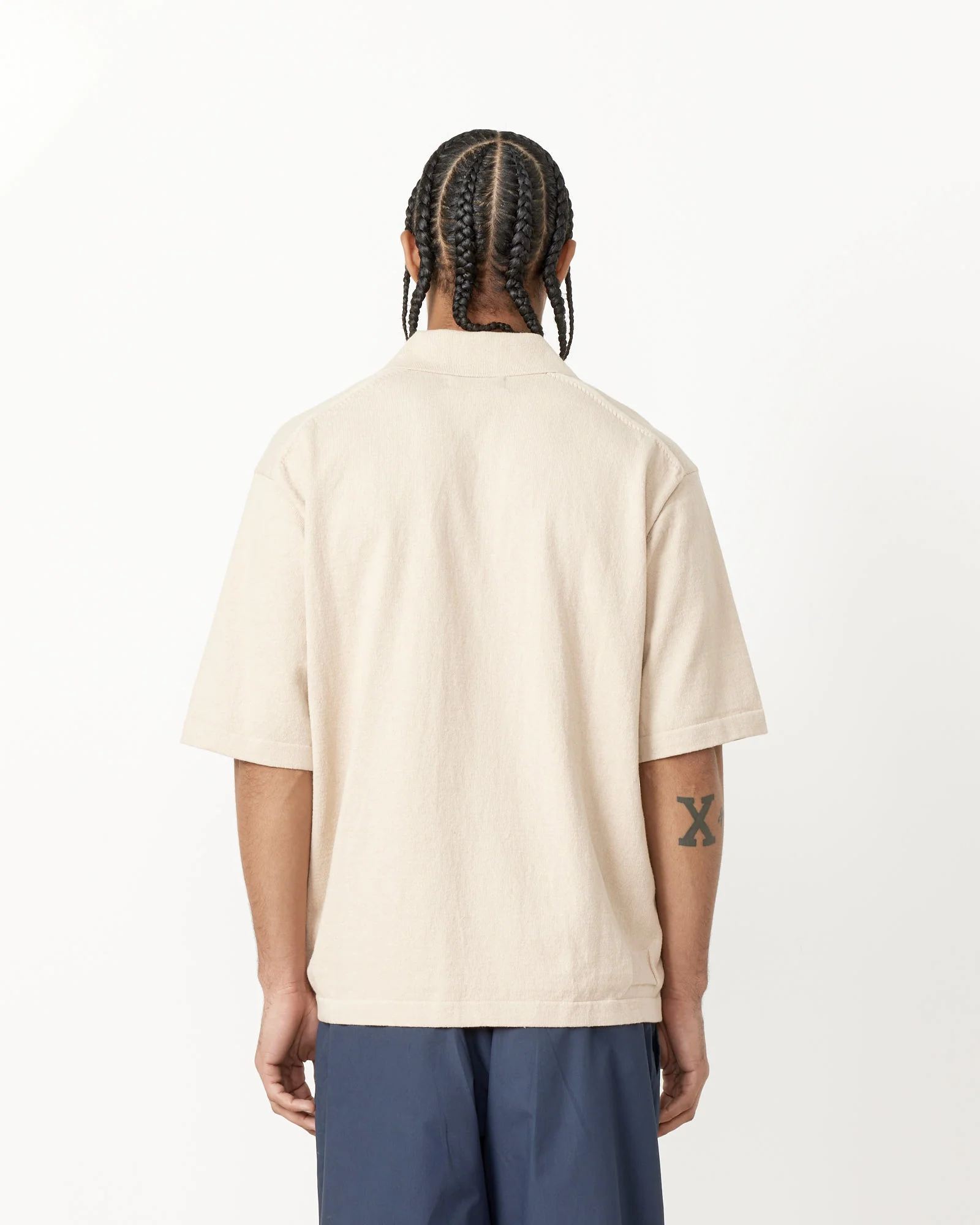 Pullover Shirt in Ecru Melange - Image 6